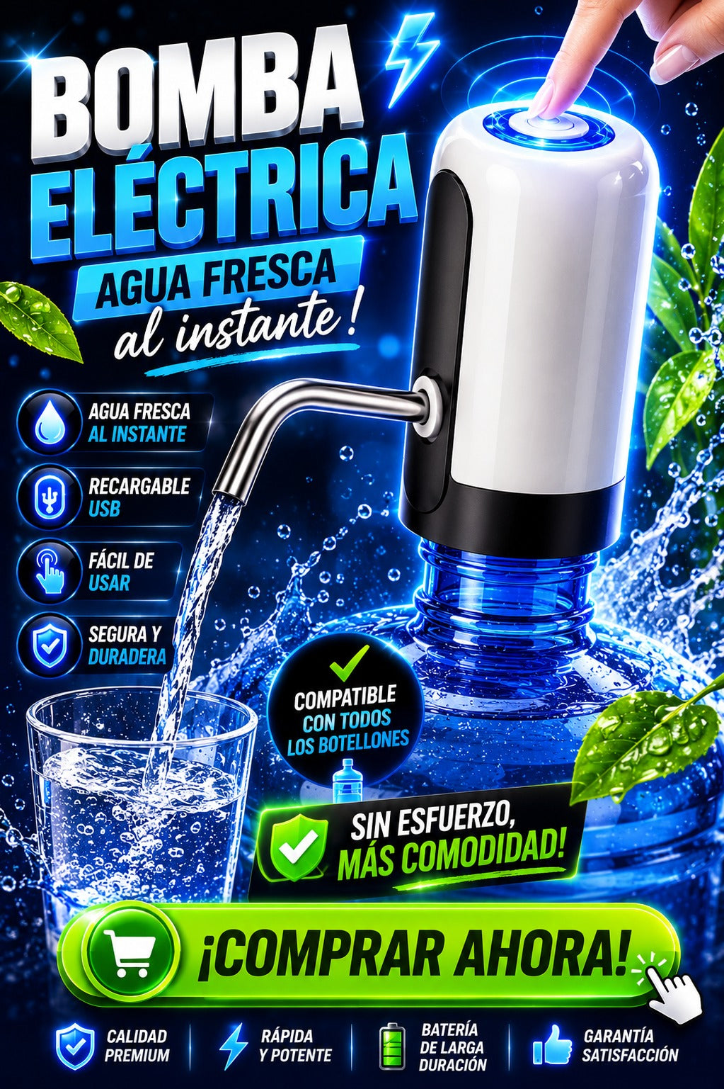 🔥bomba electrica de botellon 💧⚡